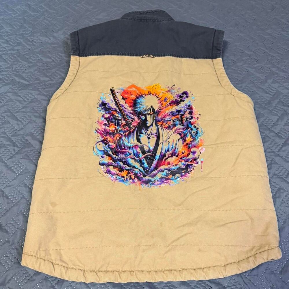 Ichigo Kurosaki Bleach Anime Vintage 90s Canvas Vest Size Small